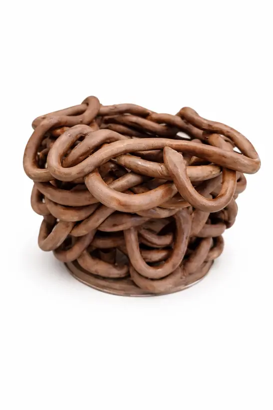 Basket of Worm II by Elena Danescu, glazed ceramic vessel