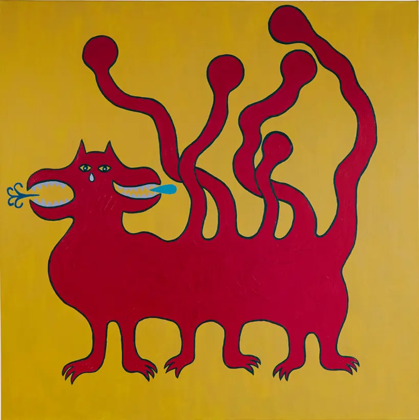 Father, The Red Dragon by Elena Danescu, acrylic on canvas
